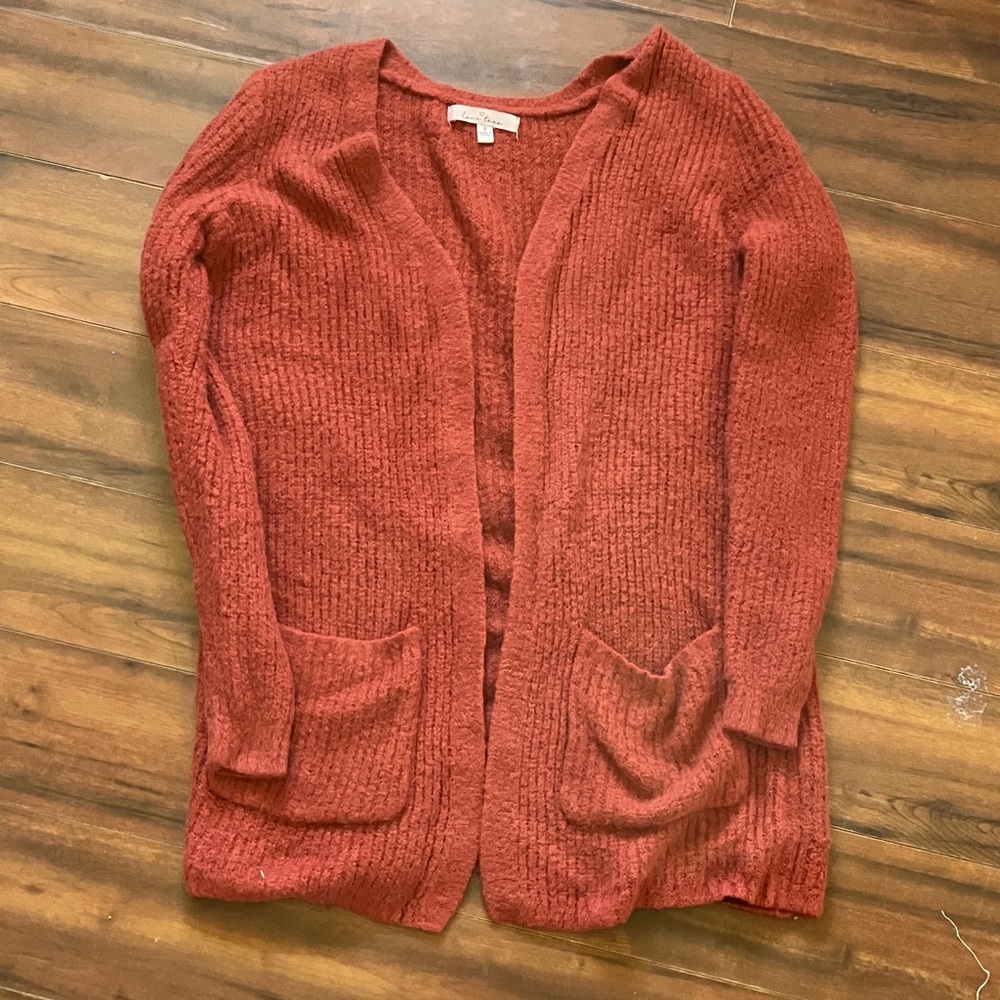 Love Tree Warm Rust Cardigan